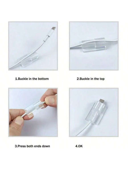 3pcs TPU Protective Cable Sleeves, 20W Charger, Anti-Fraying, Heart-Shaped & Bow Decor, Compatible With IPhone 16/15/14/13/12/11, Phone Accessories