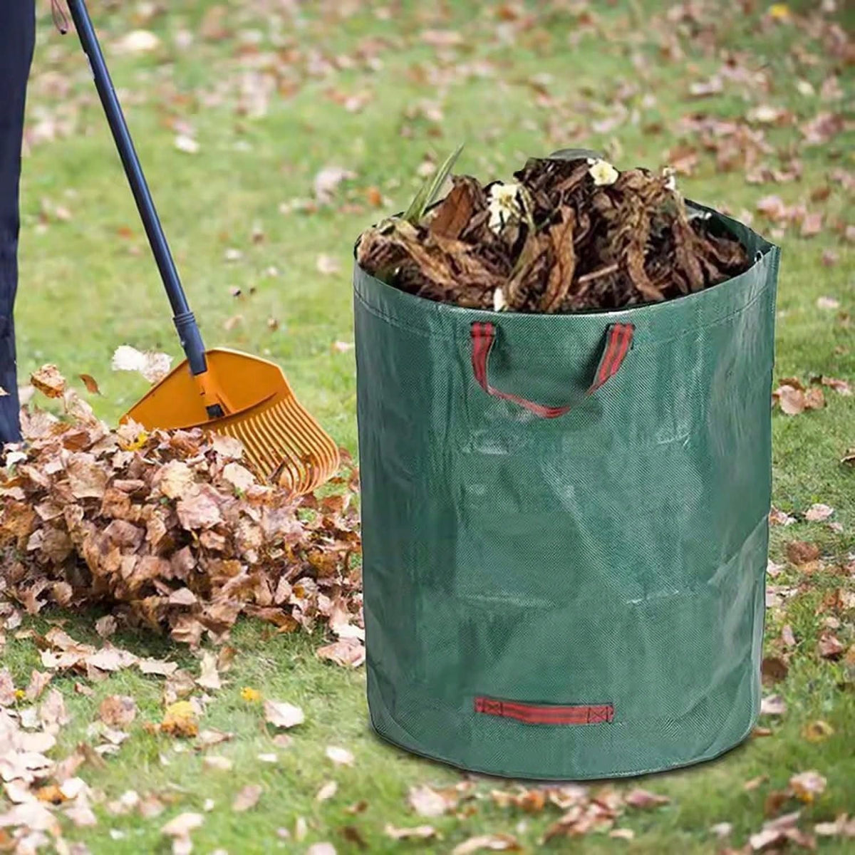(3x300L) Garden Bags, Premium Garden Bags, Waterproof, Large Trash Bags With Handles, Foldable And Reusable, Large Capacity And Double Layer Bottom, UV Resistant