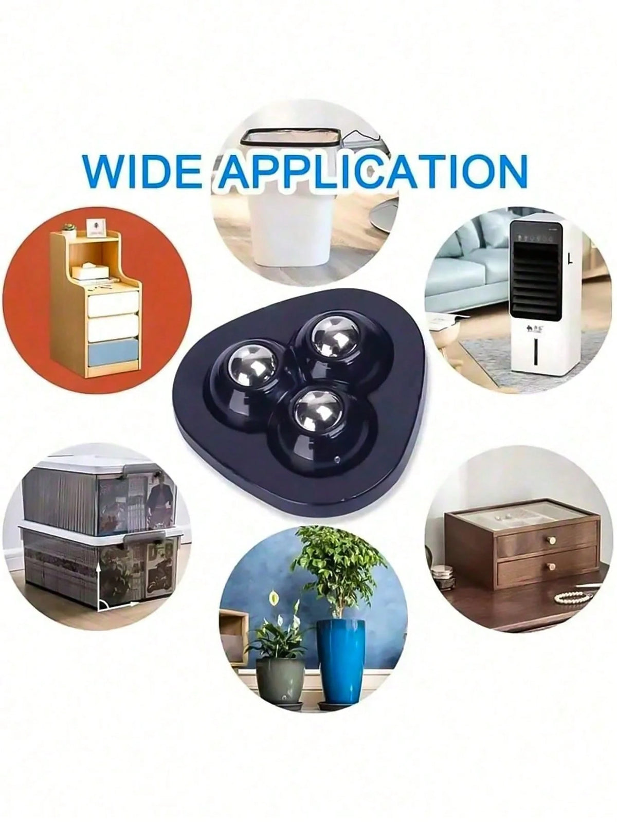 4/20pcs Self-Adhesive Wheels With Stainless Steel Ball Bearings- 360 Degree Swivel Kitchen Utensil Casters, Suitable For Home Decor, DIY Projects, Easy Installation, Compact Design, Sturdy Structure