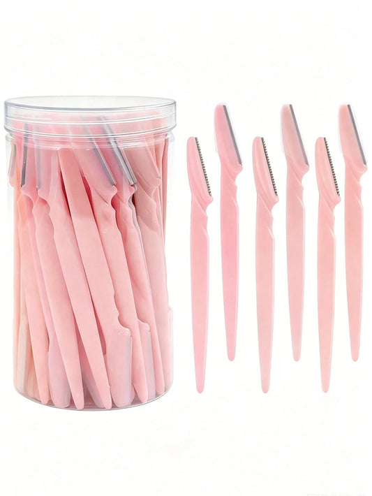4/6/12/24pcs/30pcs Bottled Eyebrow Razor Set, Includes Storage Box, Facial Trimming Blades And Razors, Suitable For Facial And Body Hair Removal, Essential Hair Styling Product And Accessory For Barbe