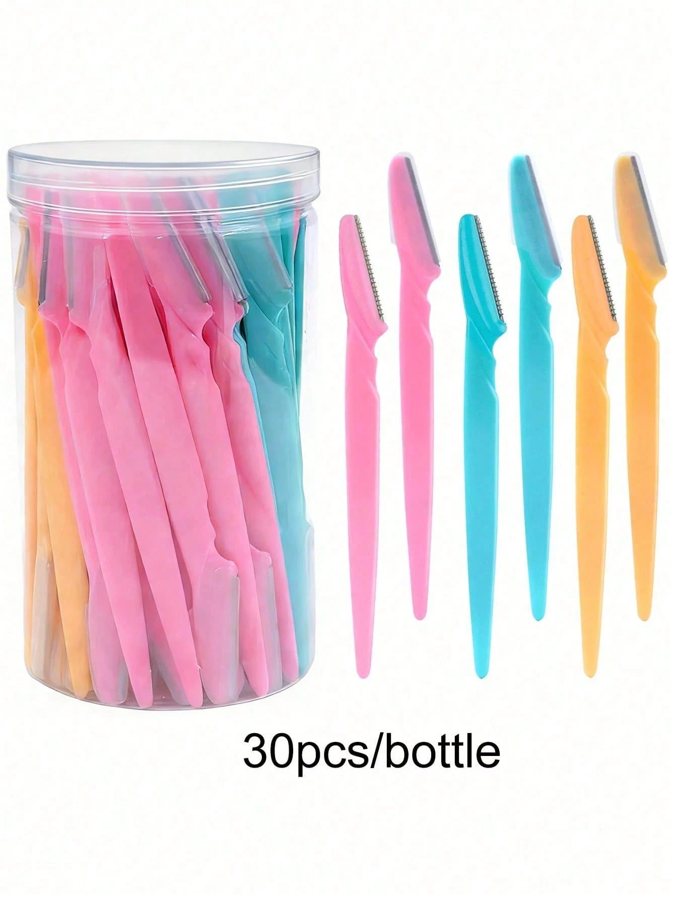 4/6/12/24pcs/30pcs Bottled Eyebrow Razor Set, Includes Storage Box, Facial Trimming Blades And Razors, Suitable For Facial And Body Hair Removal, Essential Hairdressing Product And Accessory For Barbe