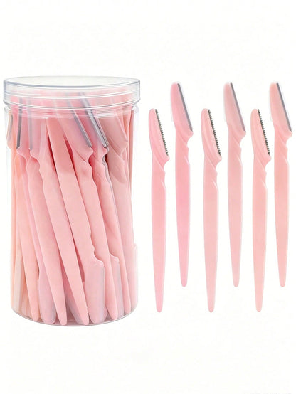 4/6/12/24pcs/30pcs Bottled Eyebrow Razor Set, Includes Storage Box, Facial Trimming Blades And Razors, Suitable For Facial And Body Hair Removal, Essential Hair Styling Product And Accessory For Barbe