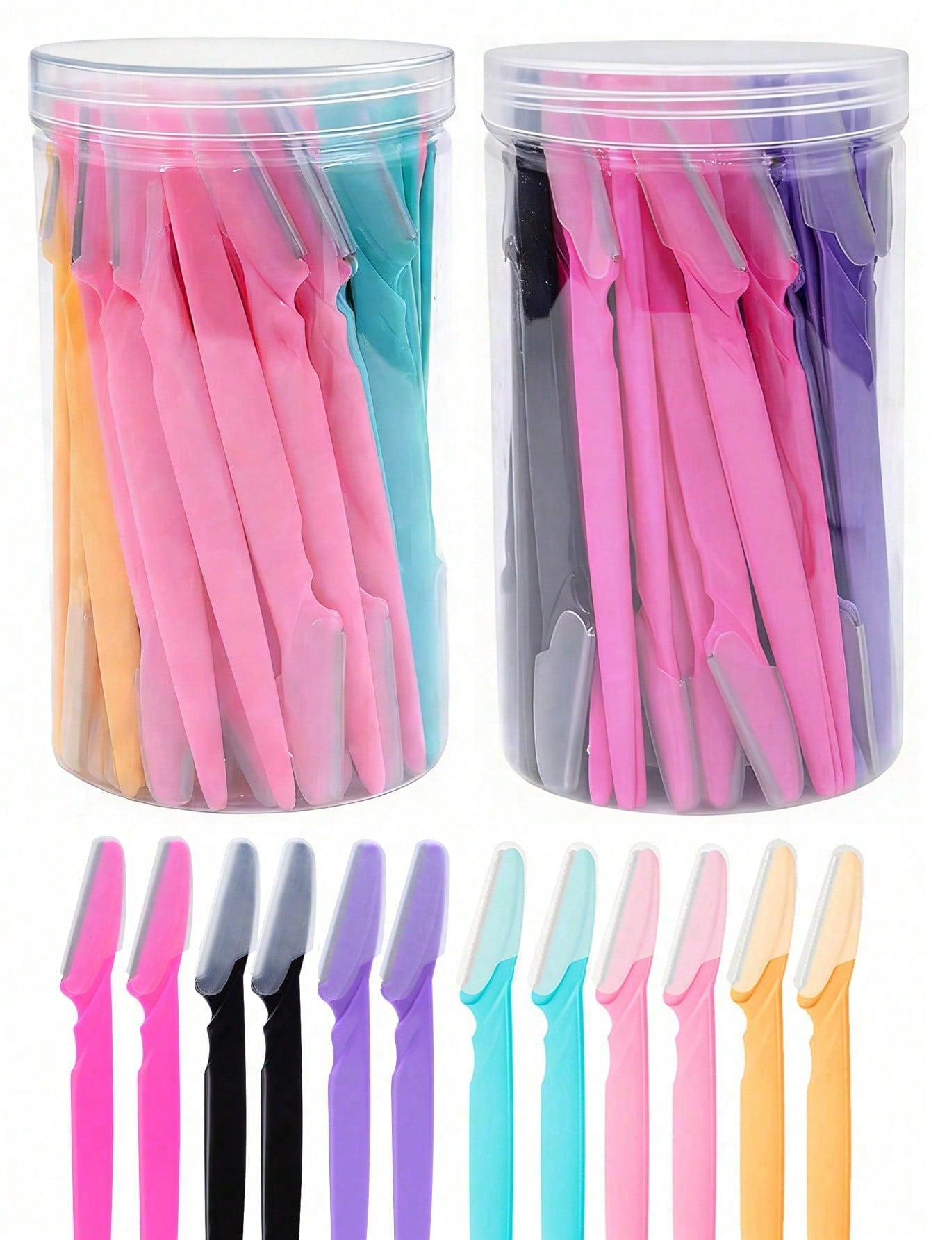 4/6/12/24pcs/30pcs Bottled Eyebrow Razor Set, Includes Storage Box, Facial Trimming Blades And Razors, Suitable For Facial And Body Hair Removal, Essential Hairdressing Product And Accessory For Barbe