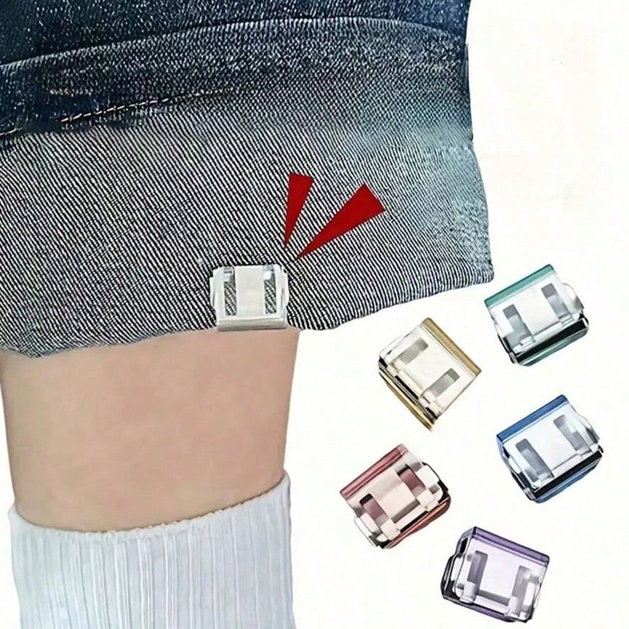 4/6pcs Shorten The Pants Legs With Invisible Fixing Clips, Prevent Dragging At The Bottom Of The Pants Legs, Hide The Buckle Leg Closure Device Without Seams, Prevent Pants Legs From Dragging The Floo