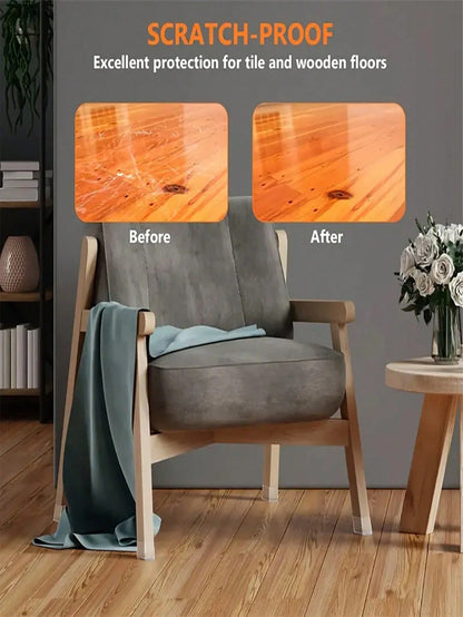 4/8/16/24/32PCS Square Chair Leg Floor Protectors, Silicone Furniture Pads For Hardwood Floors, Chair Leg Sliders And Caps, Rectangular Floor Protectors, Protect Floors And Table Legs, Reduce Noise (L