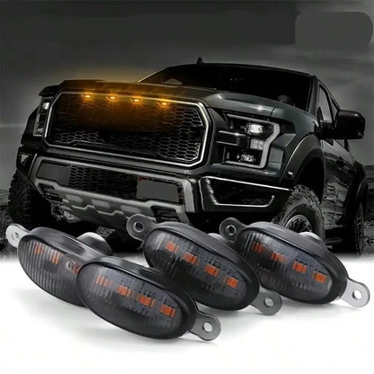 4 In 1 Car LED Grille Light, Amber LED Light, Hardwired DC12V, Car LED Accessory Light