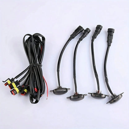 4 In 1 Car LED Grille Light, Amber LED Light, Hardwired DC12V, Car LED Accessory Light
