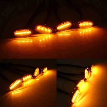 4 In 1 Car LED Grille Light, Amber LED Light, Hardwired DC12V, Car LED Accessory Light