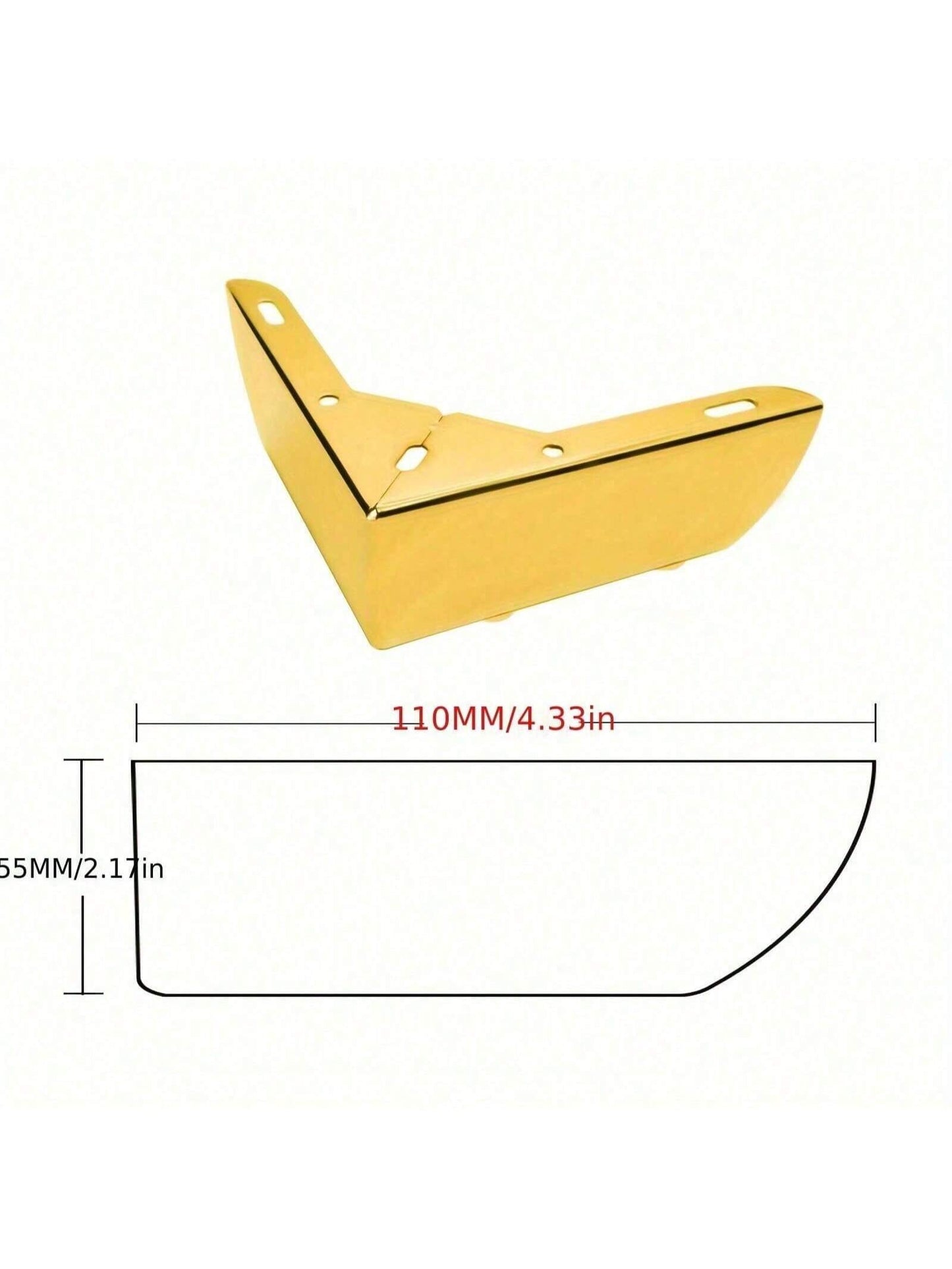 4 Pcs Durable Heavy-Duty Load-Bearing Metal Cabinet Legs, Three-Prong Triangular Sofa Legs, DIY Furniture Hardware Legs