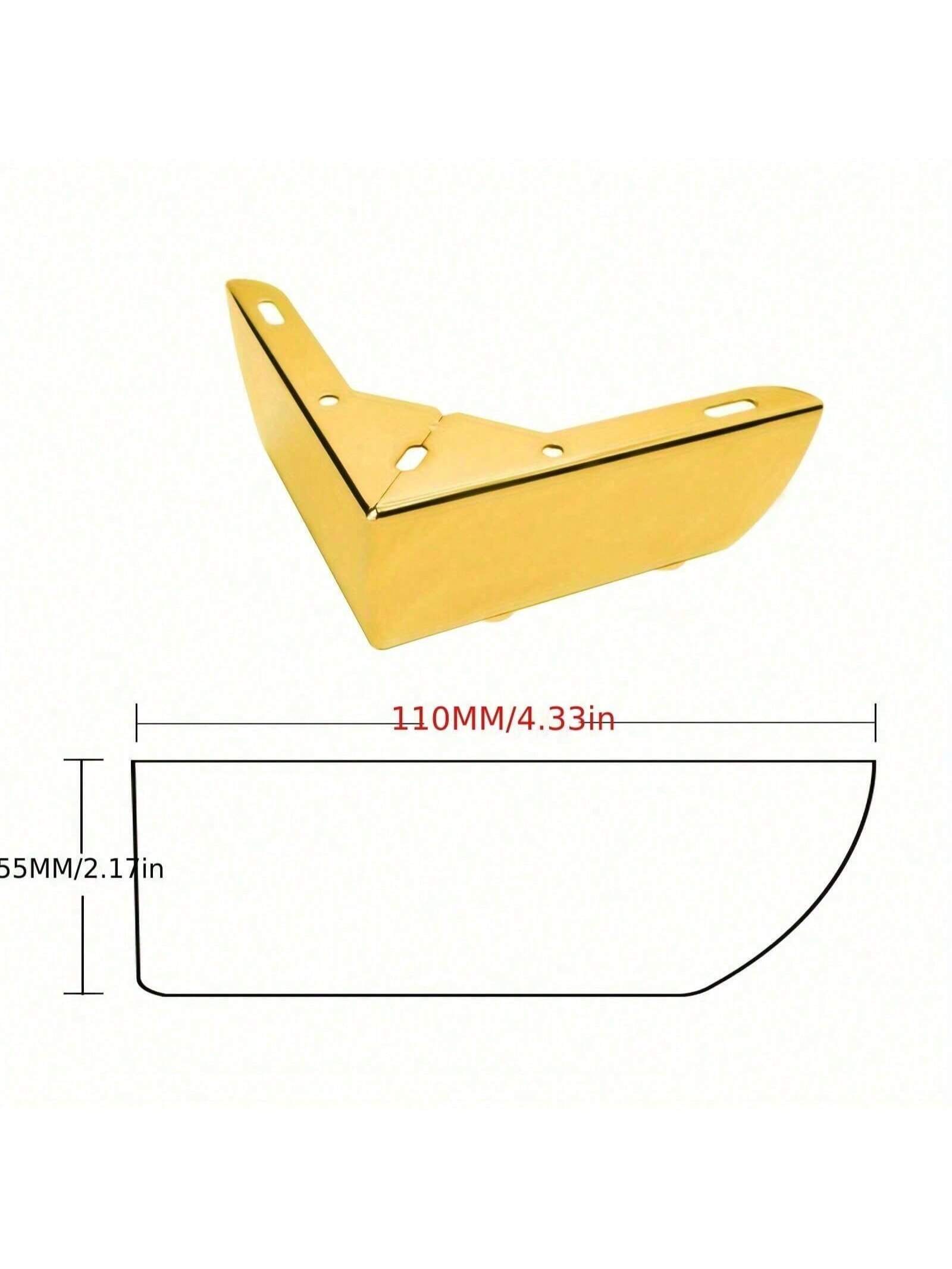 4 Pcs Durable Heavy-Duty Load-Bearing Metal Cabinet Legs, Three-Prong Triangular Sofa Legs, DIY Furniture Hardware Legs