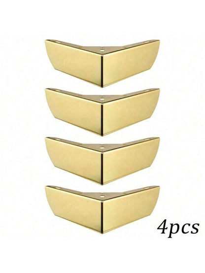 4 Pcs Durable Heavy-Duty Load-Bearing Metal Cabinet Legs, Three-Prong Triangular Sofa Legs, DIY Furniture Hardware Legs