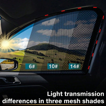 4 Pieces Magnetic Car Sun Blinds- Ultra Slim, UV & Thermal Insulation, Telescopic Side Window Sunshades, Mosquito Proof, Partia,Best Gifts For Friends, Graduation Gifts, Back-To-School Gifts, Christm