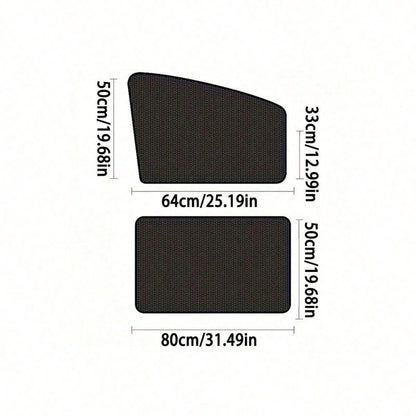 4 Pieces Magnetic Car Sun Blinds- Ultra Slim, UV & Thermal Insulation, Telescopic Side Window Sunshades, Mosquito Proof, Partia,Best Gifts For Friends, Graduation Gifts, Back-To-School Gifts, Christm