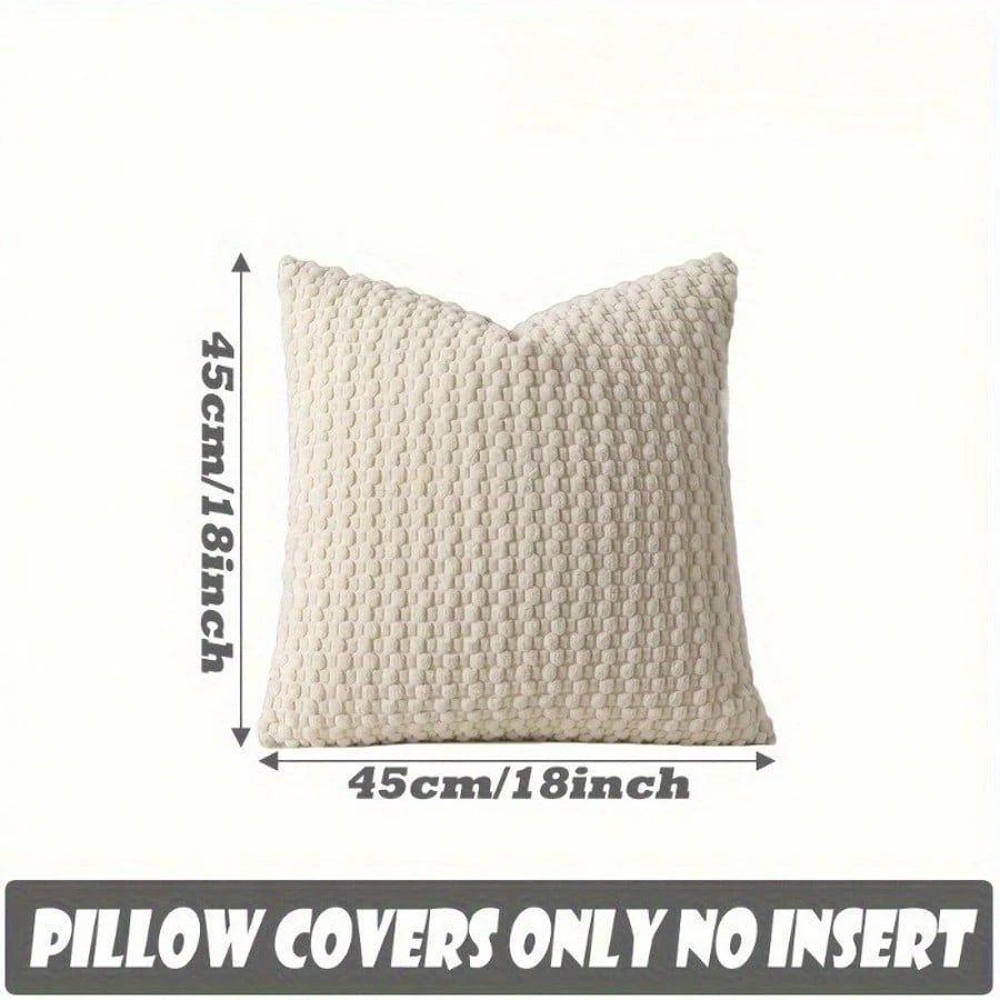 4 Soft Velvet Modern Double-Sided Design Sofa Pillowcases, Office Chair Backrest Pillowcases, Bedside Cushion Covers, And Machine-Washable Sofa And Bed Decorative Cushion Covers