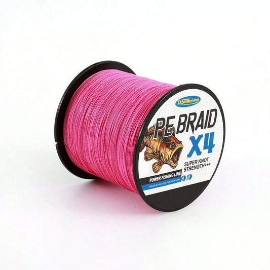 4-Strand Braided Fishing Line- Super Strong- Abrasion Resistant- Non-Stretch, Thickened Multi-Strand PE Braided Line, Fishing Tackle (Random Color)