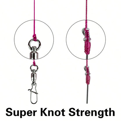4-Strand Braided Fishing Line- Super Strong- Abrasion Resistant- Non-Stretch, Thickened Multi-Strand PE Braided Line, Fishing Tackle (Random Color)