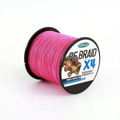 4-Strand Braided Fishing Line- Super Strong- Abrasion Resistant- Non-Stretch, Thickened Multi-Strand PE Braided Line, Fishing Tackle (Random Color)