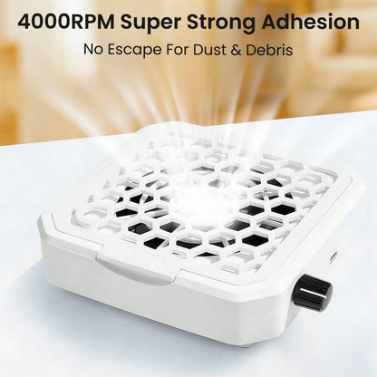 4000RPM Adjustable Suction Nail Dust Collector With 10 Filter Pads, Shiny Nail Sequin Powder Collector, Professional Nail Art Tool For Acrylic Nails, 2 Styles Available- Christmas & Valentine's Day G