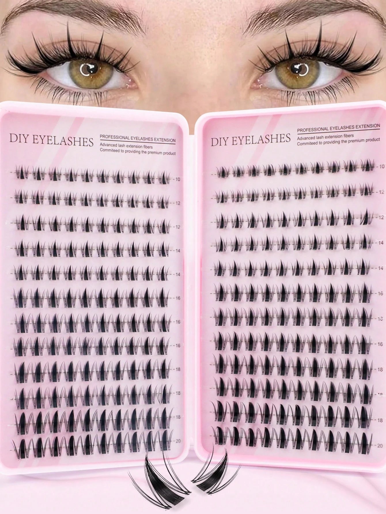 400pcs Lashes Book, C-Curling, Large Quantity, Best Quality With Lowest Price,New DIY Eyelashes, Fluffy Soft,3D Faux Mink False Eyelashes, Makeup,Extension Eye Lashes, Short Eyelashes,DIY Light Eyelas