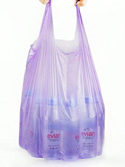 40pcs Lavender Scented Kitchen Trash Bags, T-Shirt Style Extra Thick & Leak-Proof Garbage Bags, Strong Purple Large Household Waste Bags For Bathroom, Office & Car, Daily Home Cleaning Essential