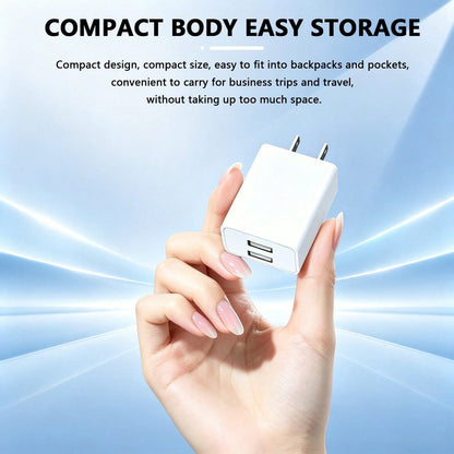 40W Dual‑USB Wall Charger Adapter For Fast Charging, Dual‑Port Plug With US Plug. Compatible With IPhone 17/16/15/14/13/12/11 Pro Max/XS/X/SE 2022 And. Wall‑Mount Charger For Android Phones, Great Fo