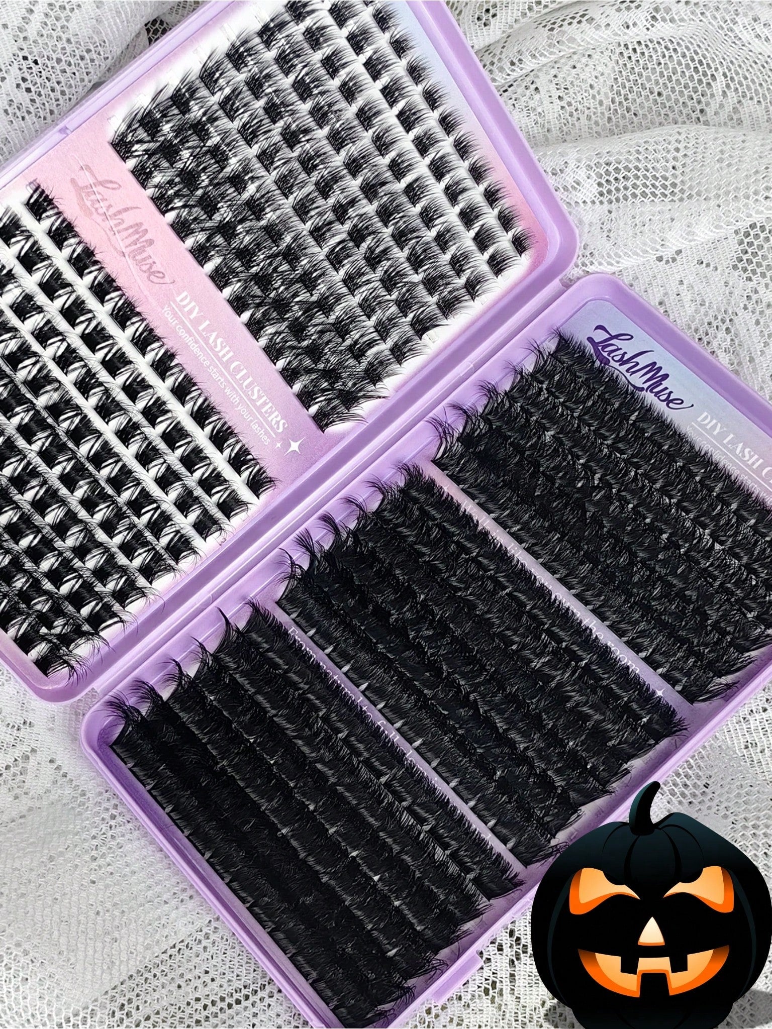 432 Clusters Spiky Style Eyelashes, European And American Style, D/DD Curl Design, 8-16mm Mixed Length, 3D Cluster Lashes For Free Combination, DIY Personalized Eye Makeup, Saves Makeup Time. Faux Min