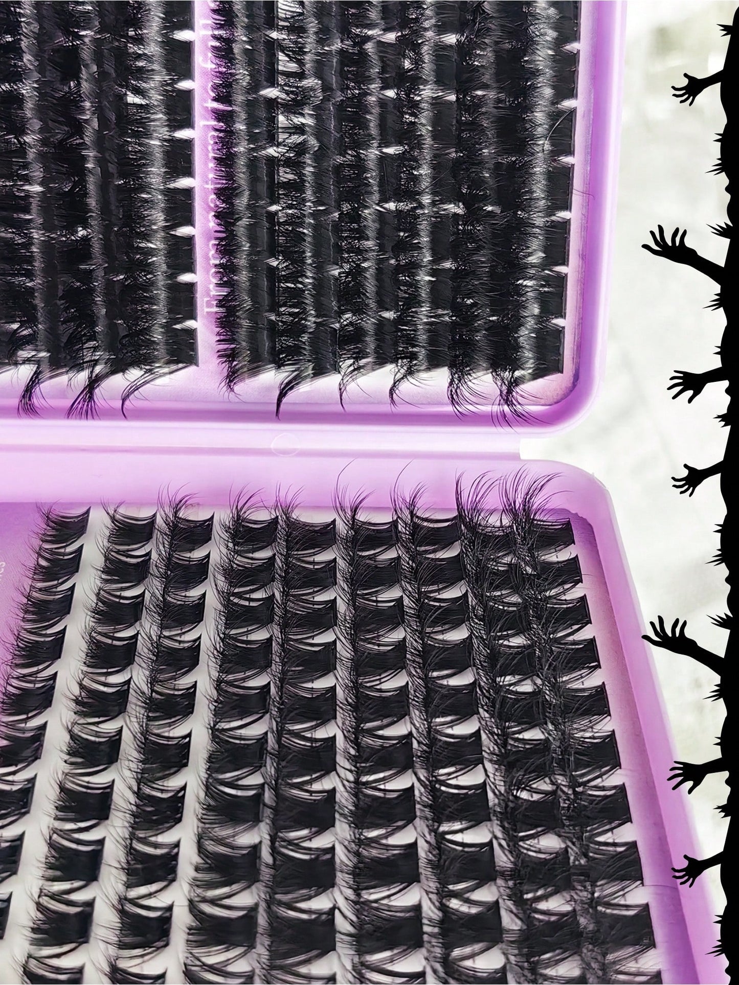 432 Clusters Spiky Style Eyelashes, European And American Style, D/DD Curl Design, 8-16mm Mixed Length, 3D Cluster Lashes For Free Combination, DIY Personalized Eye Makeup, Saves Makeup Time. Faux Min