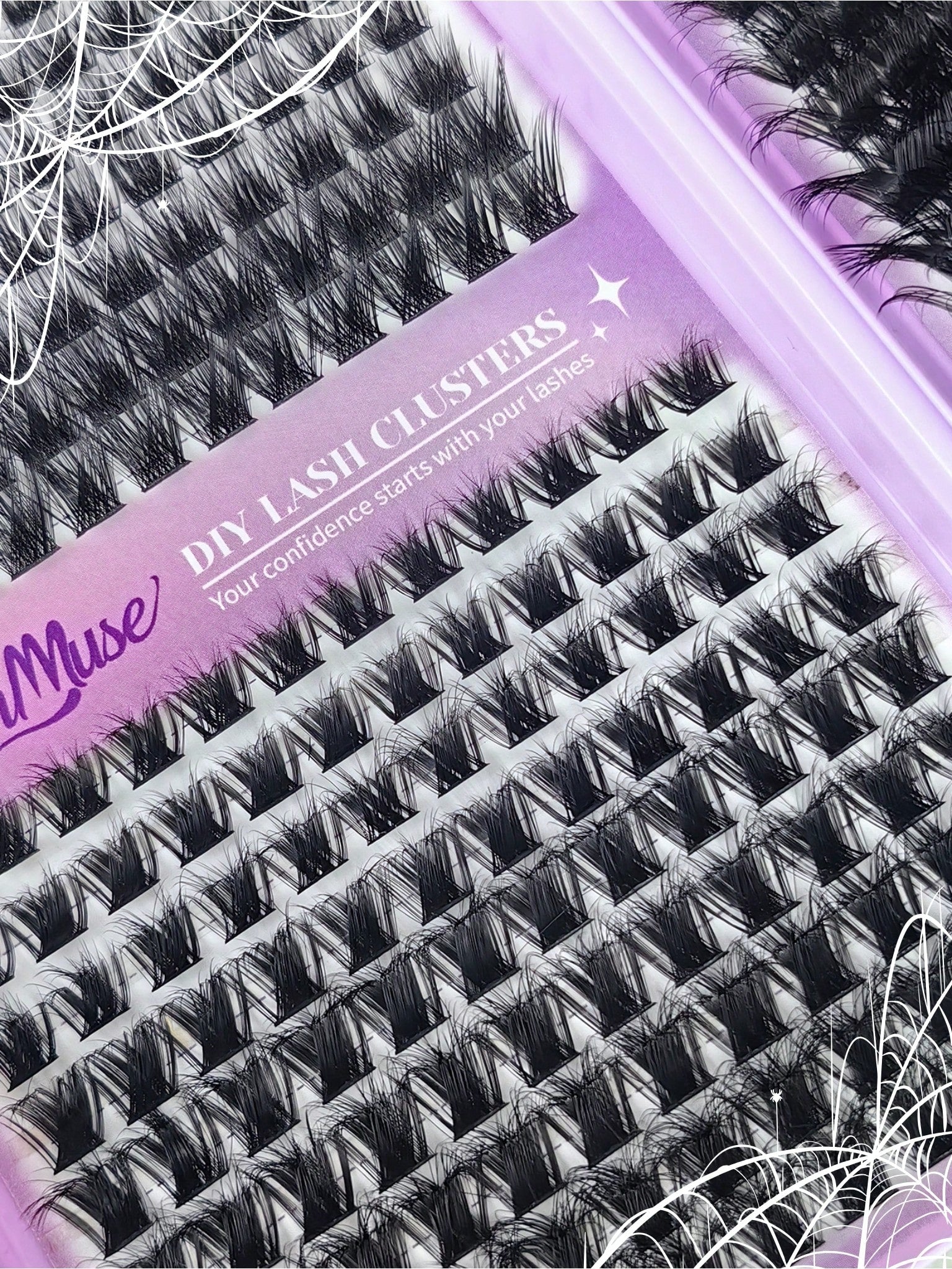 432 Clusters Spiky Style Eyelashes, European And American Style, D/DD Curl Design, 8-16mm Mixed Length, 3D Cluster Lashes For Free Combination, DIY Personalized Eye Makeup, Saves Makeup Time. Faux Min