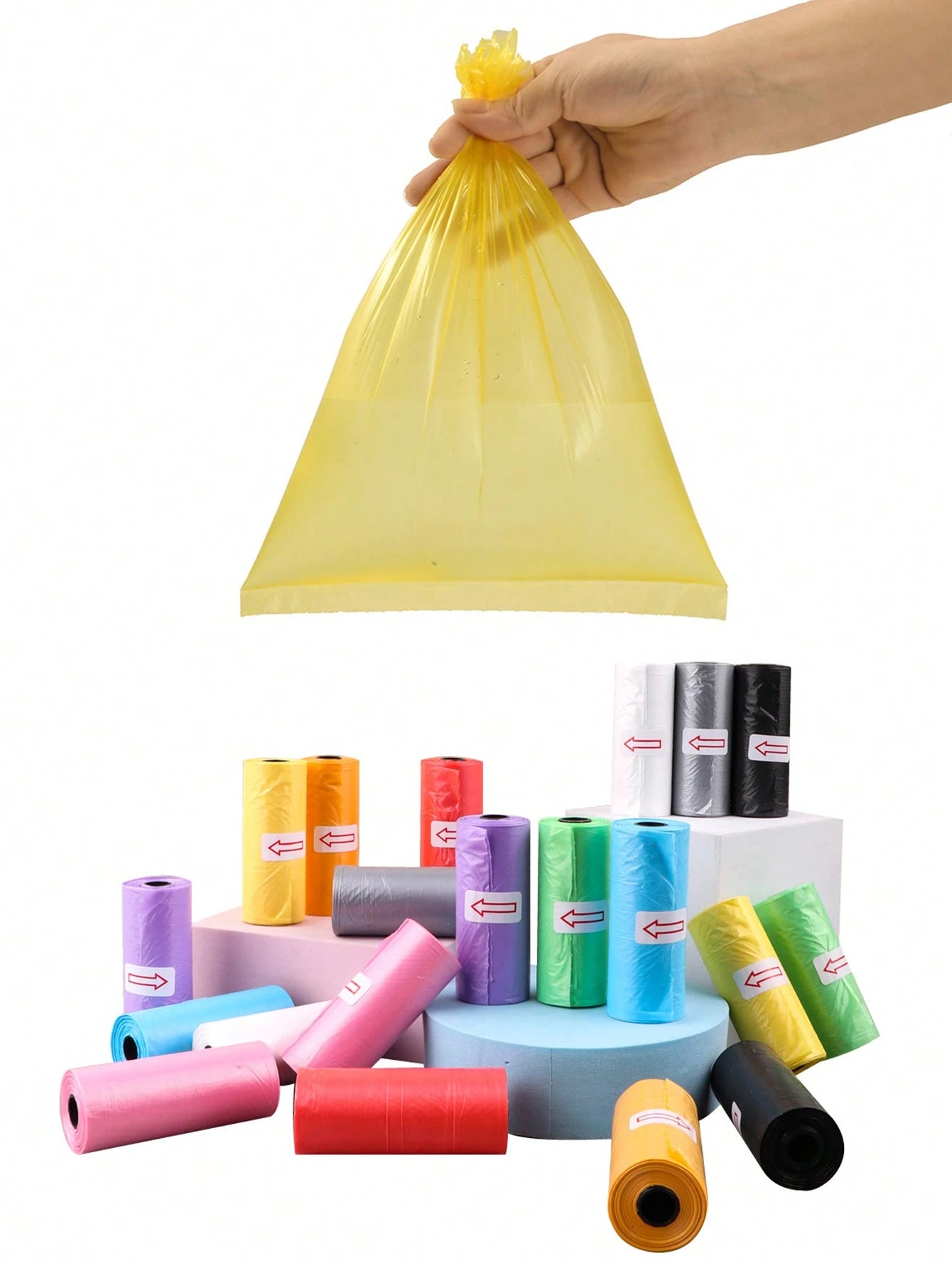 45pcs/3 Rolls Disposable Diaper Bags + 1pc Storage Box, Convenient For Outdoor Baby Stroller, Car, Living Room, Bathroom, Nursery Cleaning