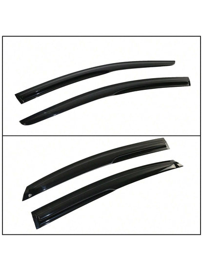 4PC Set Window Visors For 2015-2019 Hyundais' Sonata, Smoked Aero JDM Wind Deflectors Stick On Sun Rain Wind Window Guards, An Ideal Valentine Gift For The Holiday Road Trips