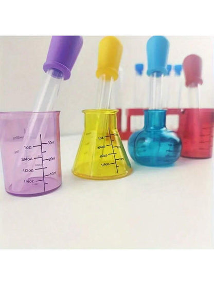4pcs/8pcs Mini Measuring Cups Learning Set- Cultivate Science Skills Through Precise Measurement & Engaging Sensory Experience- Ideal For Early Education Development & Chemistry Exploration,Supermar
