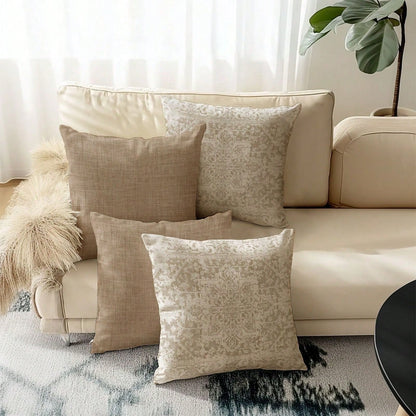 4pcs,Bohemian Style Pillow Covers,Home Decor,Gift,Polyester Material,Hidden Zipper,No Filling,Suitable For Home Decor,Living Room Decor,Pillow Covers,Cushion Covers,Sofa Decorative Cushions,Pillow Cov