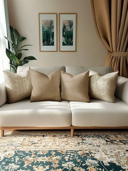 4pcs,Bohemian Style Pillow Covers,Home Decor,Gift,Polyester Material,Hidden Zipper,No Filling,Suitable For Home Decor,Living Room Decor,Pillow Covers,Cushion Covers,Sofa Decorative Cushions,Pillow Cov