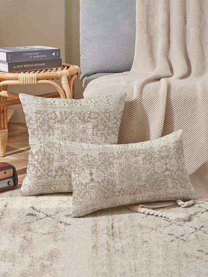 4pcs,Bohemian Style Pillow Covers,Home Decor,Gift,Polyester Material,Hidden Zipper,No Filling,Suitable For Home Decor,Living Room Decor,Pillow Covers,Cushion Covers,Sofa Decorative Cushions,Pillow Cov