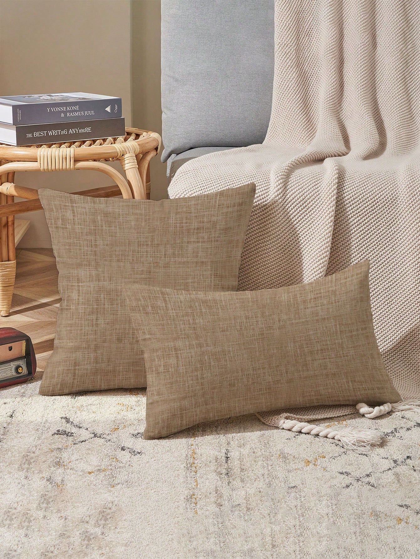 4pcs,Bohemian Style Pillow Covers,Home Decor,Gift,Polyester Material,Hidden Zipper,No Filling,Suitable For Home Decor,Living Room Decor,Pillow Covers,Cushion Covers,Sofa Decorative Cushions,Pillow Cov