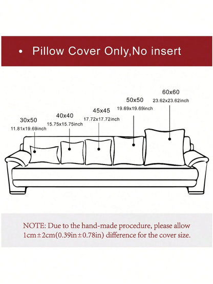4pcs,Bohemian Style Pillow Covers,Home Decor,Gift,Polyester Material,Hidden Zipper,No Filling,Suitable For Home Decor,Living Room Decor,Pillow Covers,Cushion Covers,Sofa Decorative Cushions,Pillow Cov