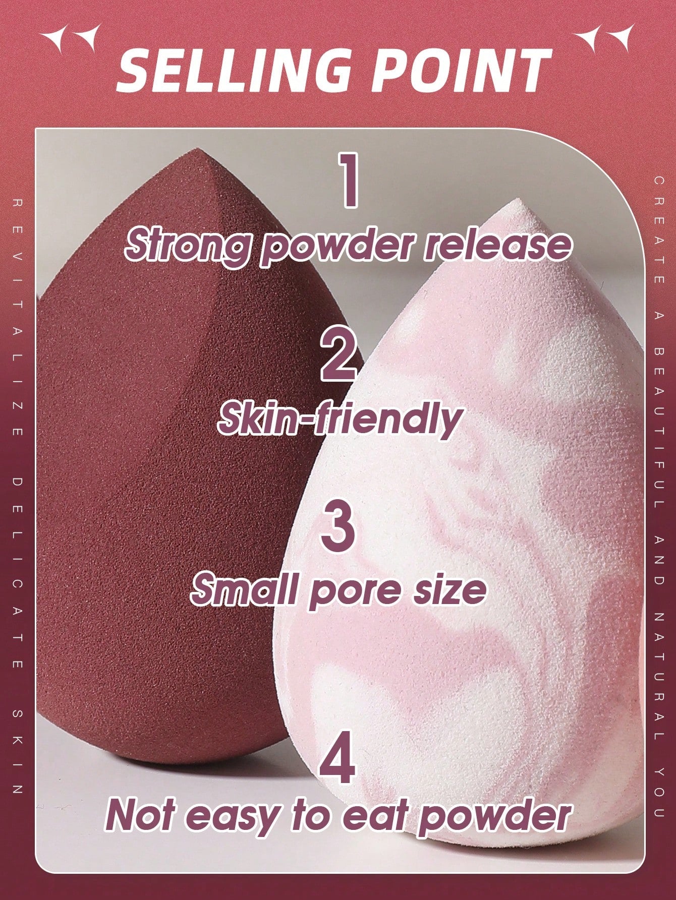 4pcs Egg-Shaped Makeup Sponge Set, Wet & Dry Dual Use, Suitable For Foundation, Concealer, Loose Powder, Portable Bedroom Vanity Travel Essential, Women's Christmas Holiday Gift, Affordable Makeup Acc