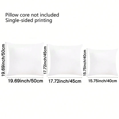 4pcs Halloween Black & White Bat Print Pillowcases, Modern Design Halloween Pillow Covers, Living Room Sofa Decorative Cushion Covers, Single-Sided, Pillow Insert Not Included