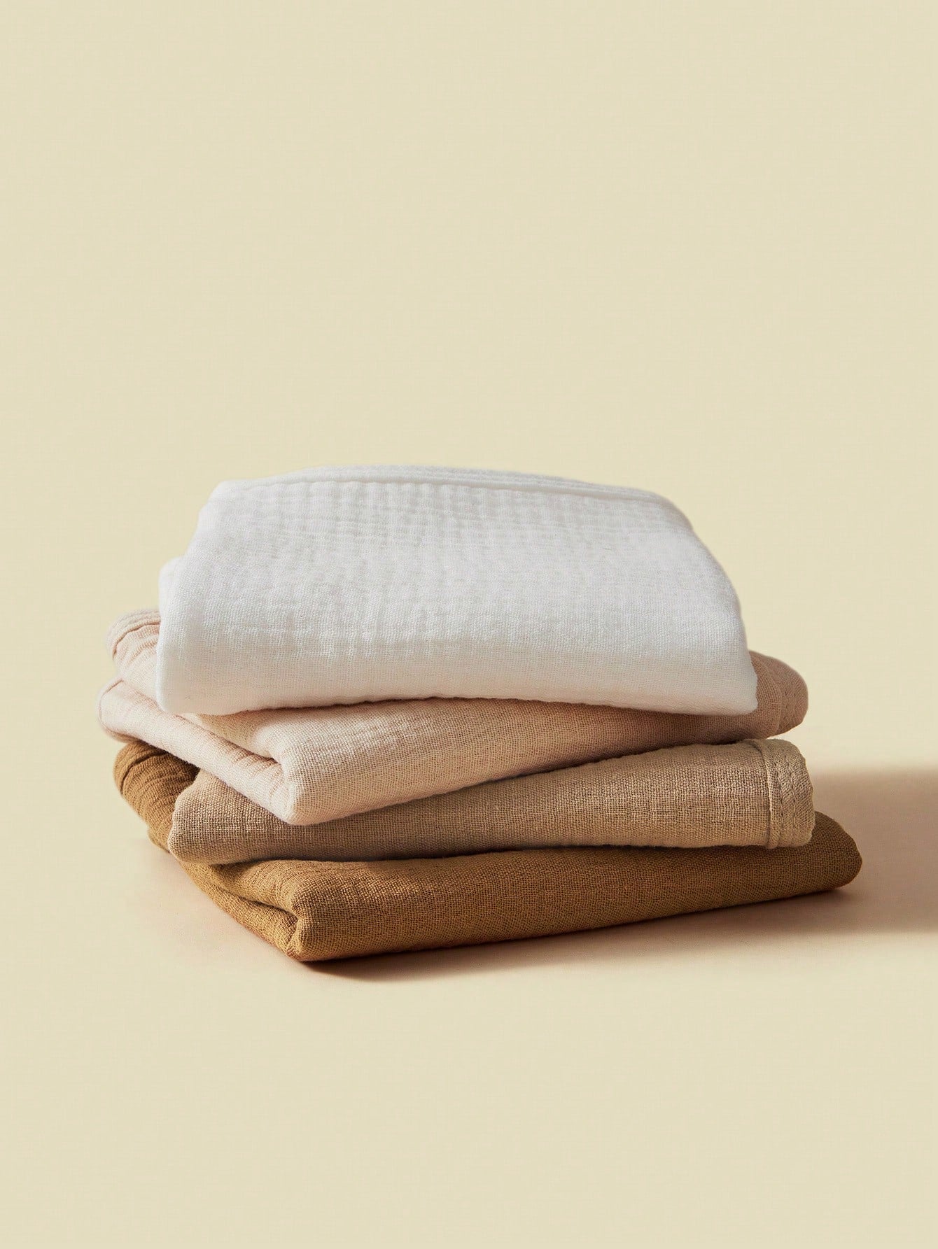 4pcs Muslin Burp Cloths Large Hand Washcloths For Babies, Baby Essentials 4 Layers Extra Absorbent And Soft Boys & Girls Baby Bibs & Burp Cloths Set (Multicolor, 4 Packs, 20" X10")