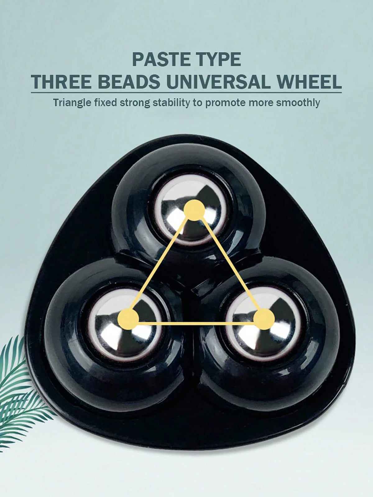 4pcs Self-Adhesive 360° Swivel Casters With Triple Ball Bearings, Silent & Wear-Resistant, Bearing The Weight Of Household Items Without Drilling, Small & Convenient