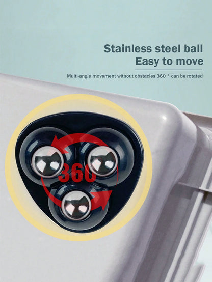4pcs Self-Adhesive 360° Swivel Casters With Triple Ball Bearings, Silent & Wear-Resistant, Bearing The Weight Of Household Items Without Drilling, Small & Convenient
