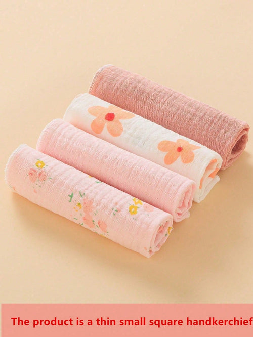 4pcs/Set Baby Bibs & Burp Cloths