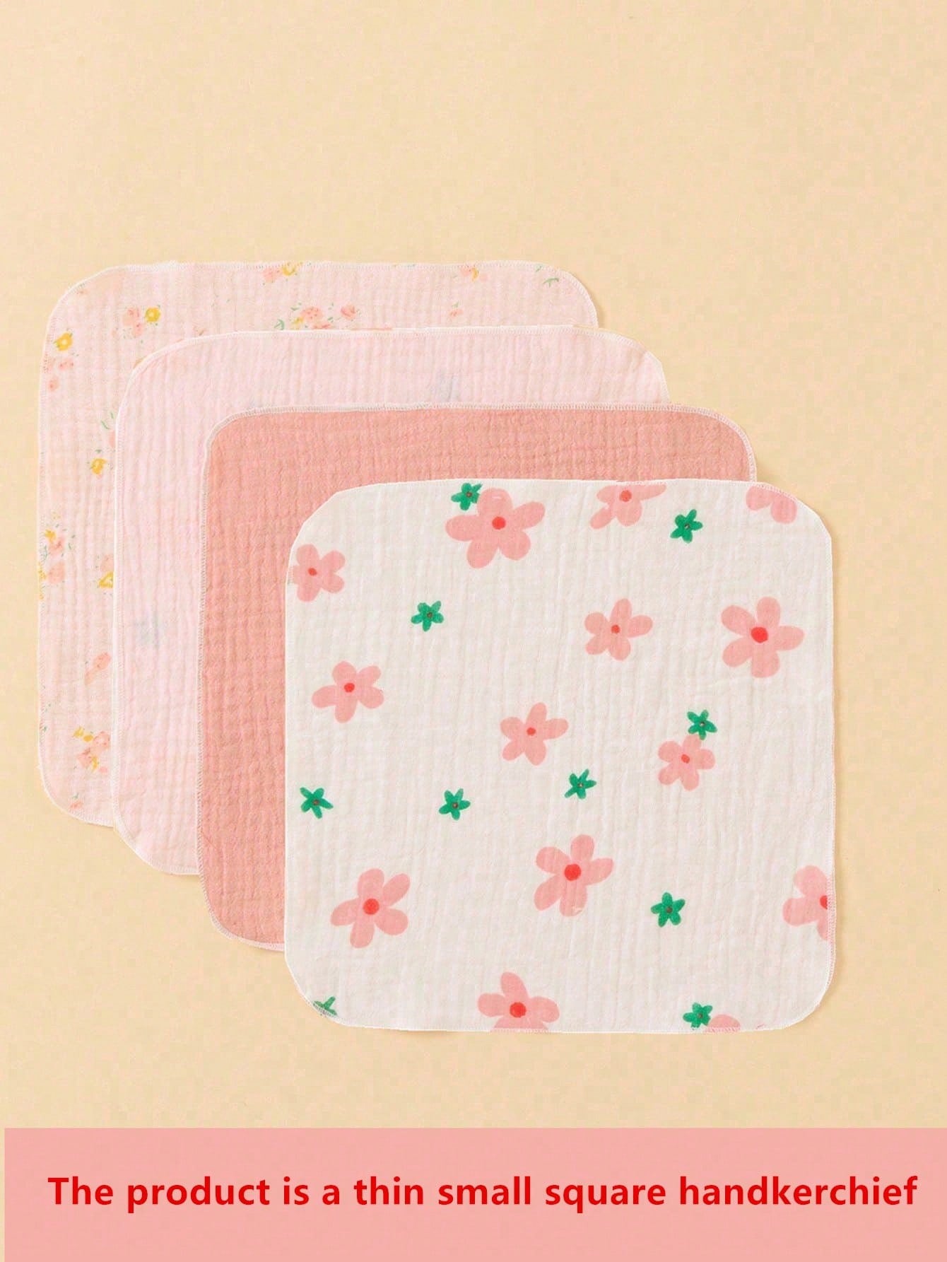 4pcs/Set Baby Bibs & Burp Cloths