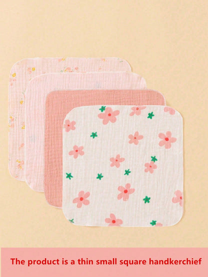 4pcs/Set Baby Bibs & Burp Cloths