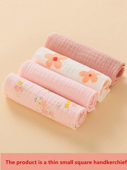 4pcs/Set Baby Bibs & Burp Cloths