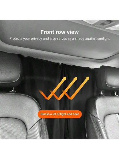 4pcs/Set Car Privacy Curtain Set- Suitable For Sedans And SUVs, Including Rear Seat & Side Window Separator With Storage Bag