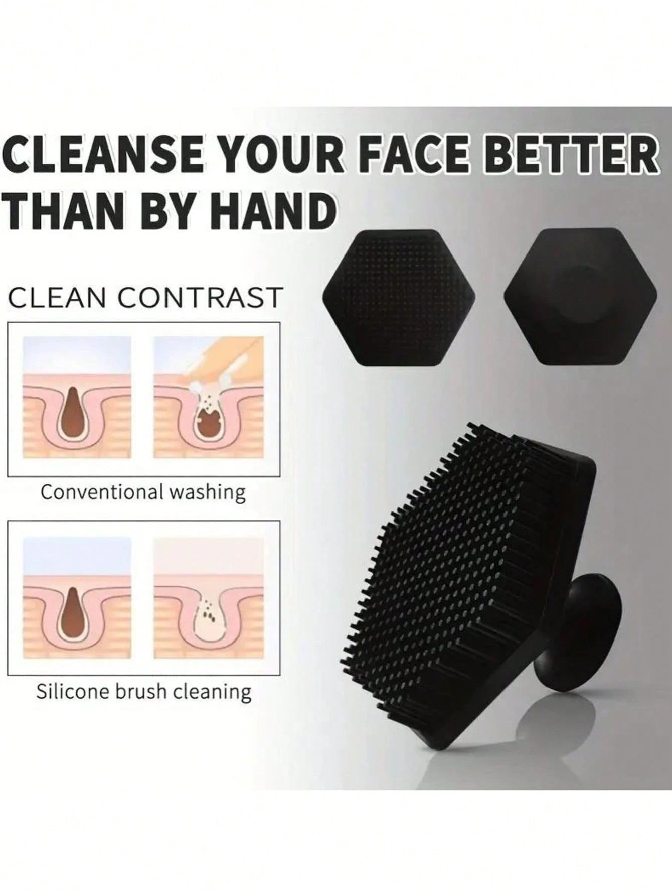 4pcs Silicone Back Massage Brush And Soft Bath Mitt Set, Exfoliating Body Gua Sha Board And Extra Foaming Bath Brush Combination, Rich Lather Body Cleansing Tools