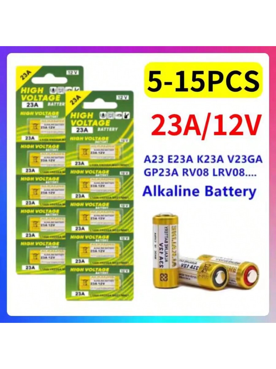 5-15PCS 23A 12V L828 27A Alkaline Battery G27A MN27 MS27 GP27A A27 V27GA A27BP K27A VR27 For Doorbells Alarm Power Remote