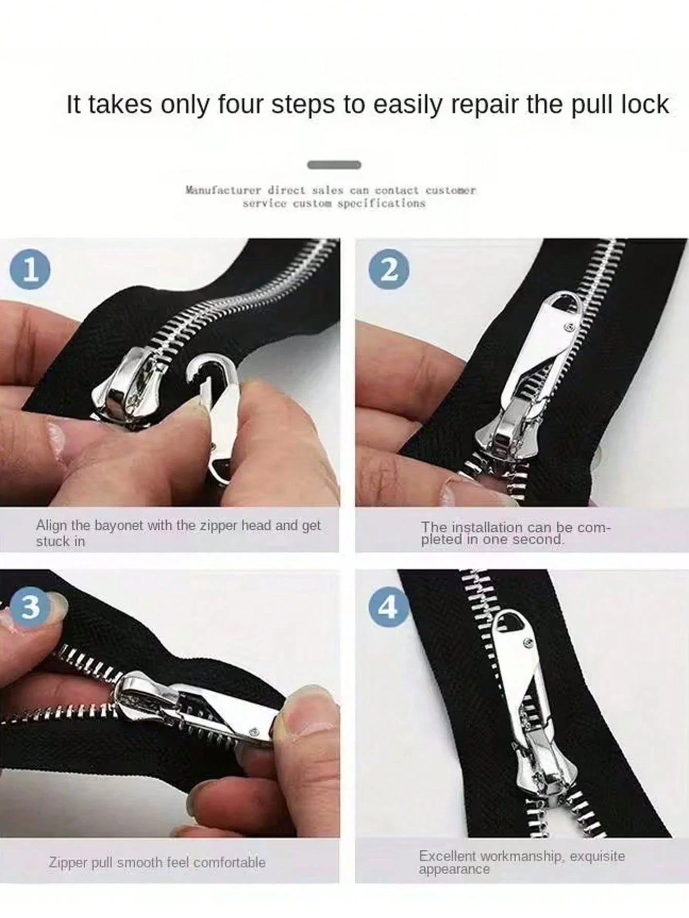 5/3/2/1pc Durable High-Quality Zipper Repair Kit - Easy To Use Multi-Purpose Solution For Travel Bags, Clothing, Wallets, Crafts, Etc. - For Repairing Damaged Zippers, Using Replacement Zippers - Easy