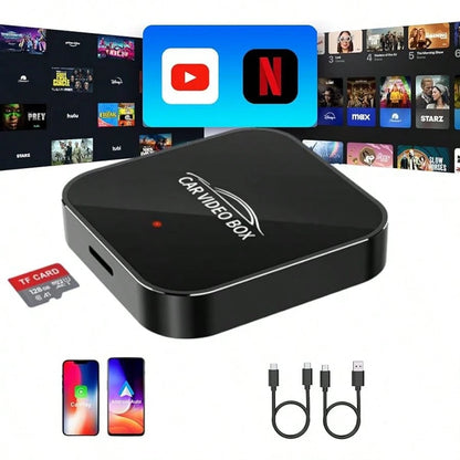 5 In 1 Wireless CarPlay Adapter With, 2025 New Apple CarPlay And Android Auto Wireless Adapter Magic CarPlay Ai Box Streaming Video For IPhone/Android And Cars After 2015 Car